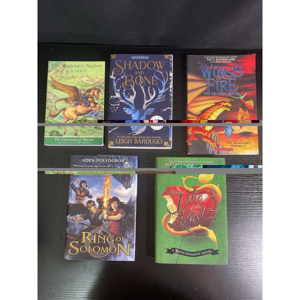 Fantasy Book Lot Narnia Shadow Bone Wings Fire Descendants YA Kids